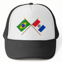 Crossed Flags of Brazil and Alagoas Hat