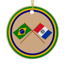 Crossed Flags of Brazil and Alagoas Ornaments
