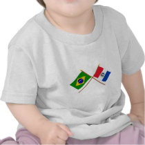 Crossed Flags of Brazil and Alagoas Tshirts