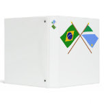 Crossed Flags of Brazil and Mato Grosso do Sul binders