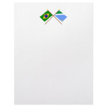 Crossed Flags of Brazil and Mato Grosso do Sul Letterhead