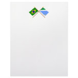 Crossed Flags of Brazil and Mato Grosso do Sul Letterhead