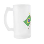 Crossed Flags of Brazil and Mato Grosso mugs
