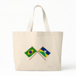 Crossed Flags of Brazil and Rondônia bags