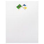 Crossed Flags of Brazil and Tocantins Letterhead