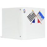 Crossed flags of Bretagne and Côtes-d'Armor Vinyl Binders