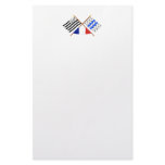 Crossed flags of Bretagne and Ille-et-Vilaine Stationery Paper