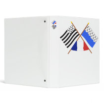 Crossed flags of Bretagne and Morbihan Vinyl Binders