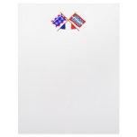 Crossed flags of Centre and Cher Personalized Letterhead