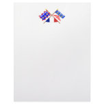 Crossed flags of Centre and Eure-et-Loir Custom Letterhead