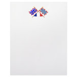 Crossed flags of Centre and Indre-et-Loire Letterhead Template