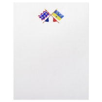 Crossed flags of Centre and Loir-et-Cher Letterhead Design