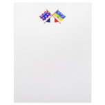 Crossed flags of Centre and Loir-et-Cher Letterhead Design