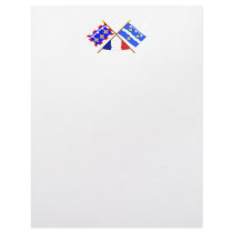 Crossed flags of Centre and Loiret Letterhead Design