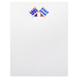 Crossed flags of Centre and Loiret Letterhead Design