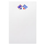 Crossed flags of Centre and Loiret Stationery Paper