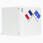 Crossed flags of France & Alpes-de-Haute-Provence Vinyl Binder