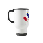 Crossed flags of France and Franche-Comté mugs