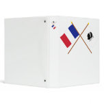 Crossed flags of France and La Corse binders