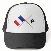 Crossed flags of France and La Corse Mesh Hats