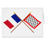 Crossed flags of France and Limousin Greeting Card