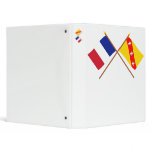 Crossed flags of France and Lorraine binders