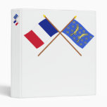 Crossed flags of France and Meuse Vinyl Binders