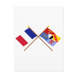 Crossed flags of France and Moselle Post Card