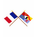 Crossed flags of France and Moselle t-shirts