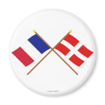 Crossed flags of France and Savoie Magnet