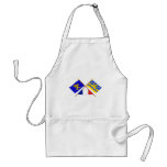 Crossed flags of Franche-Comté and Doubs aprons