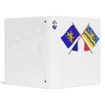 Crossed flags of Franche-Comté and Doubs Vinyl Binder