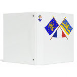 Crossed flags of Franche-Comté and Doubs Binders
