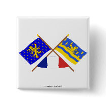 Crossed flags of Franche-Comté and Doubs Pins