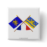 Crossed flags of Franche-Comté and Doubs Pins
