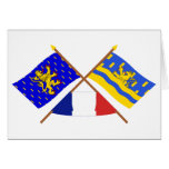 Crossed flags of Franche-Comté and Doubs cards