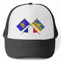 Crossed flags of Franche-Comté and Doubs Mesh Hats