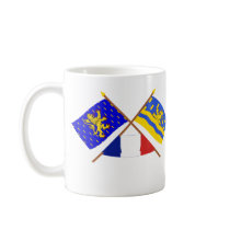 Crossed flags of Franche-Comté and Doubs Mugs