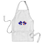 Crossed flags of Franche-Comté and Haute-Saône aprons