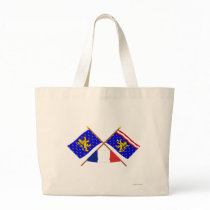 Crossed flags of Franche-Comté and Haute-Saône Canvas Bags