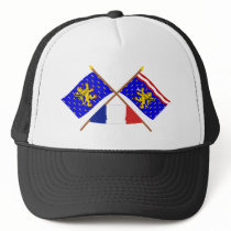 Crossed flags of Franche-Comté and Haute-Saône Hat