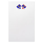 Crossed flags of Franche-Comté and Haute-Saône Personalized Stationery