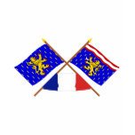 Crossed flags of Franche-Comté and Haute-Saône Tee Shirt
