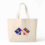 Crossed flags of Franche-Comté and Jura bags