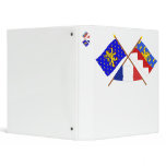Crossed flags of Franche-Comté and Jura 3 Ring Binder