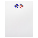 Crossed flags of Franche-Comté and Jura Letterhead Design