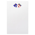 Crossed flags of Franche-Comté and Jura Stationery Design