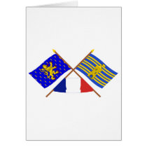 Crossed flags of Franche-Comté and Terr. Belfort Card