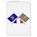Crossed flags of Franche-Comté and Terr. Belfort cards