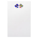 Crossed flags of Franche-Comté and Terr. Belfort Stationery